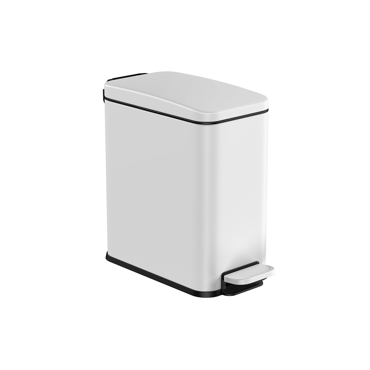 5L Small Bin with Lid White - Indigo Home