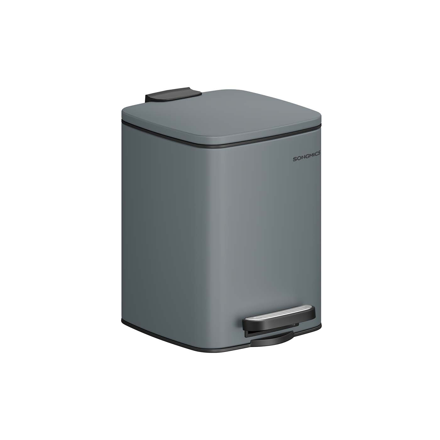 Toilet Bin - MODRA 6L Pedal Bin for Small Space - Slate Grey - Indigo Home