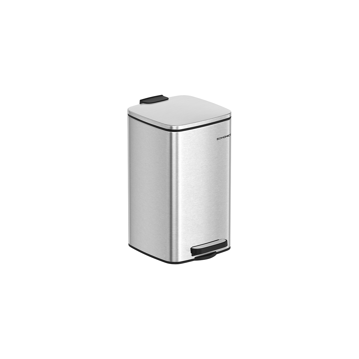 Toilet Bin - MODRA 8L Pedal Bin for Small Space Metallic Silver - Indigo Home