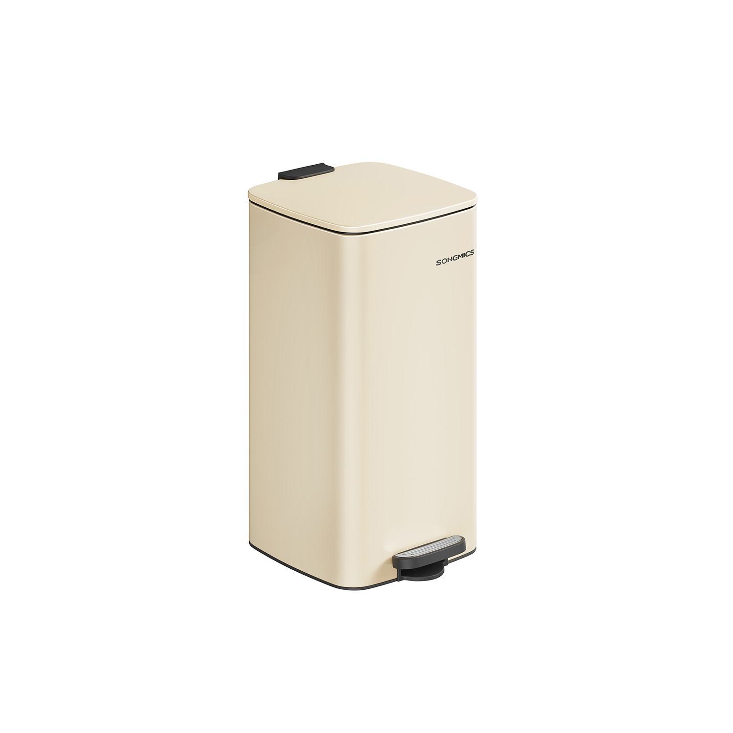 Kitchen Bin - MODRA 30L Steel Pedal Bin with Inner Bucket - Sand Beige - Indigo Home