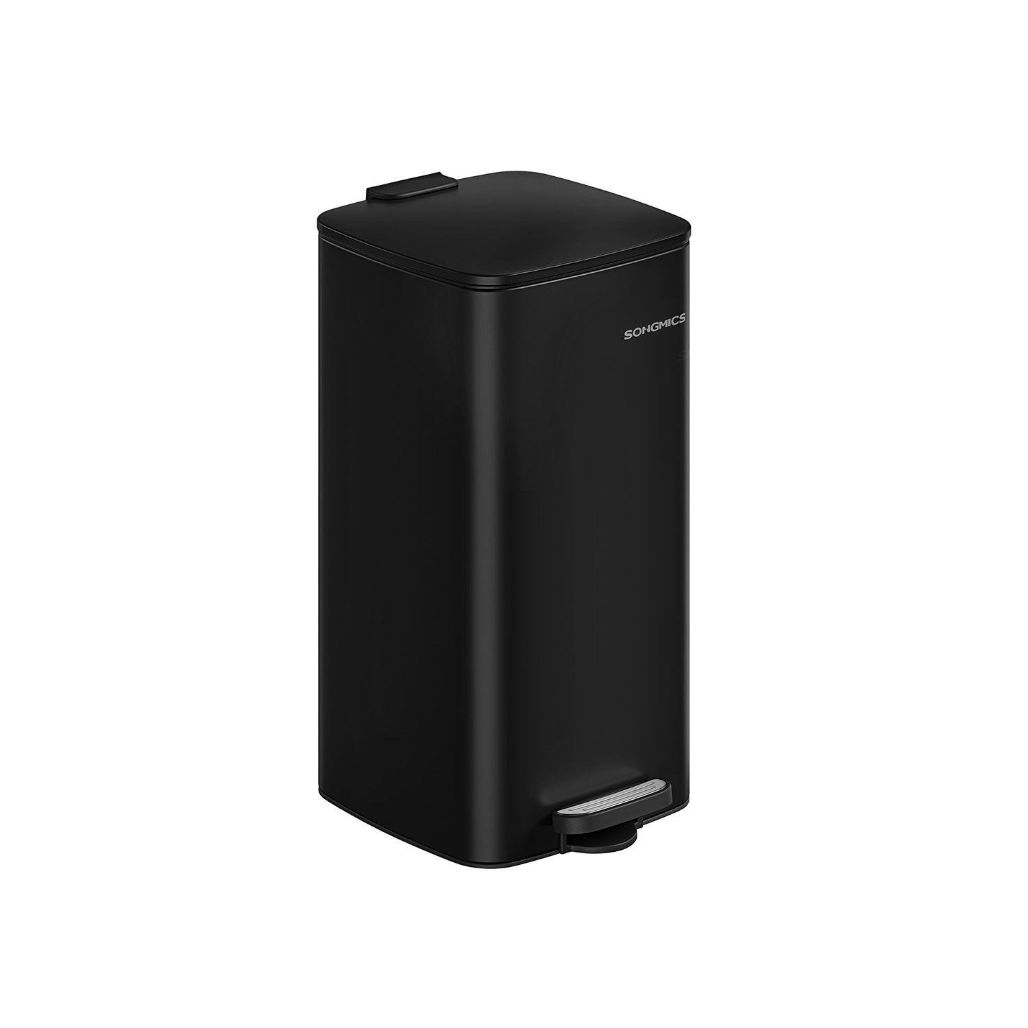 Kitchen Bin - MODRA 30L Steel Pedal Bin with Inner Bucket - Black - Indigo Home