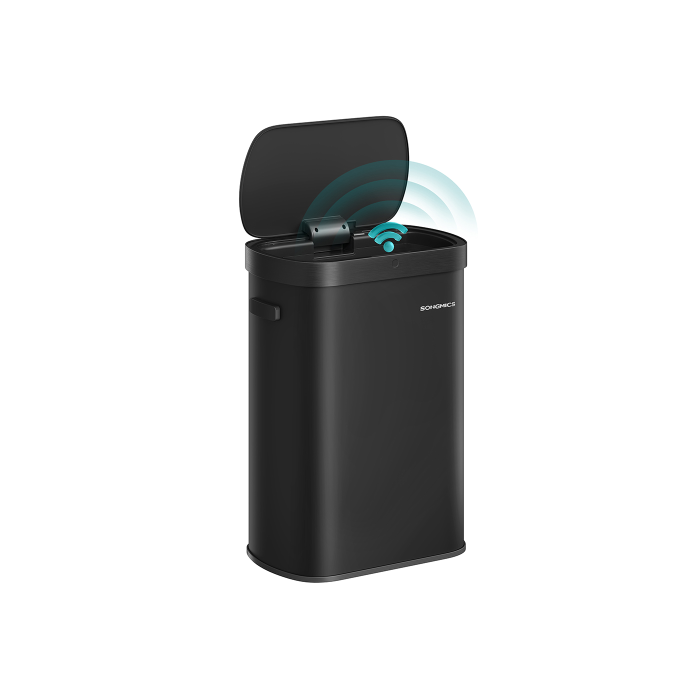 Kitchen Bin - GRAVA Motion Sensor Automatic Opening Soft-Close Lid - Black - Indigo Home