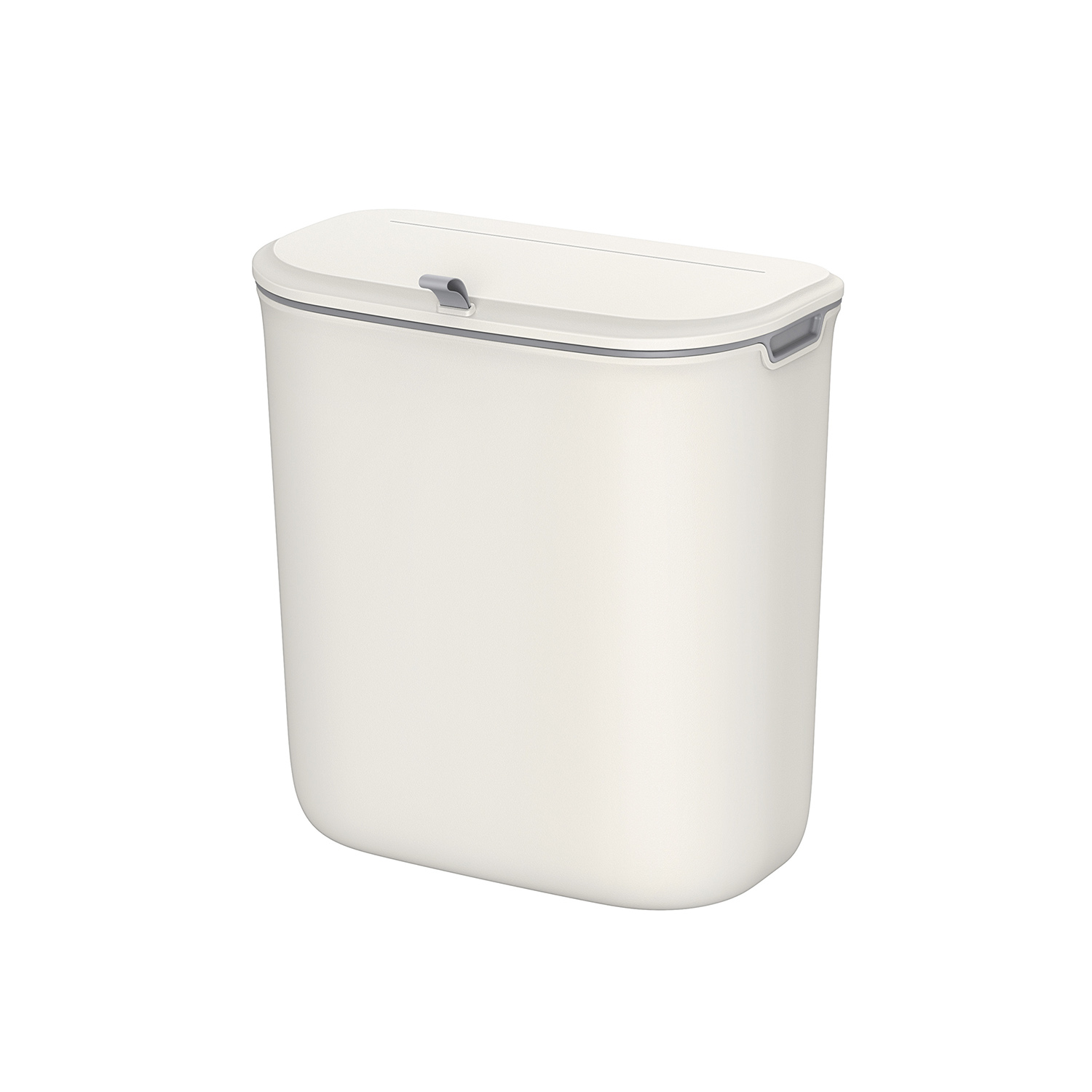 9L Hanging Trash Can with Lid - Indigo Home