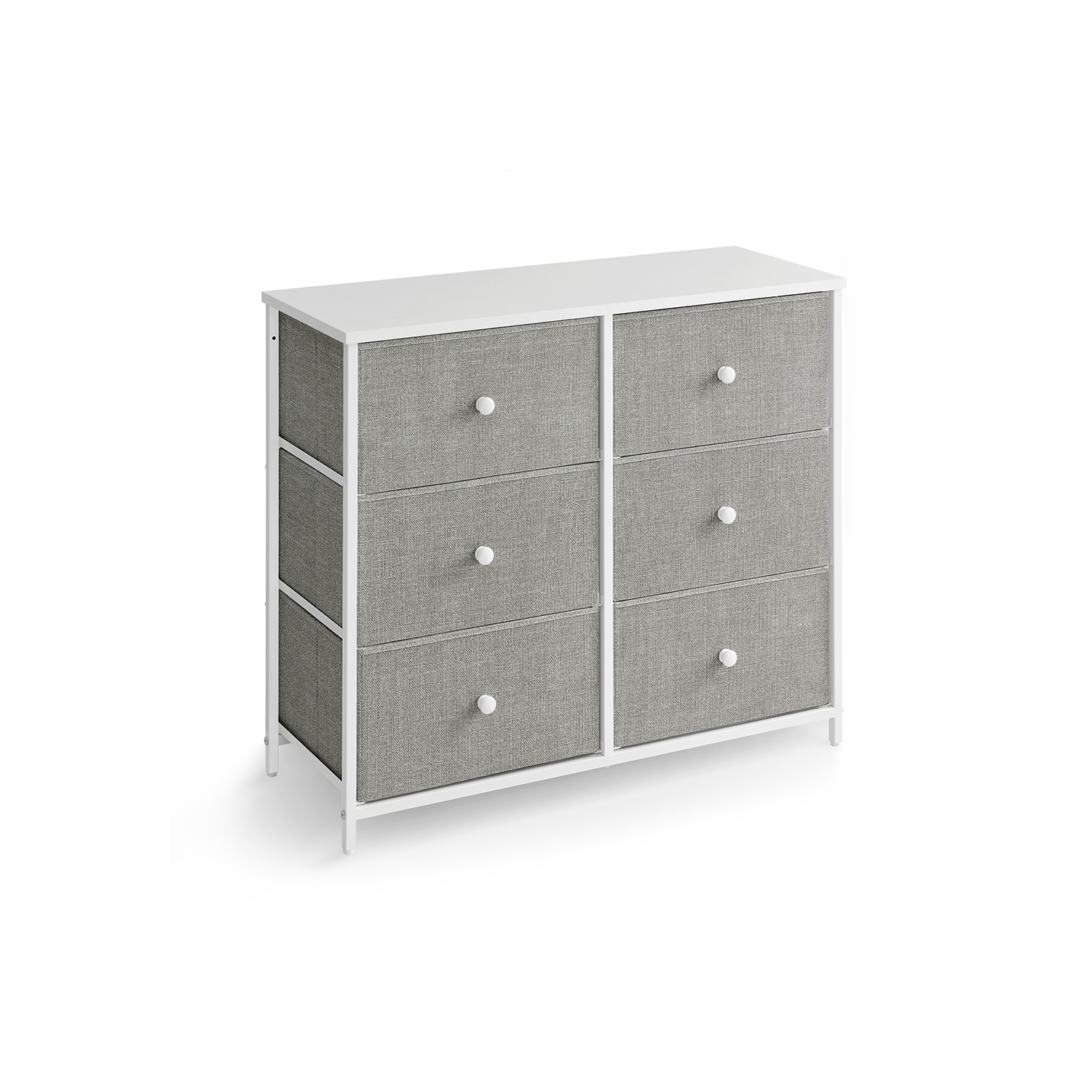 ARUN Grey Chest of Drawers - Medium-sized, 6 Drawers, Double - Indigo Home