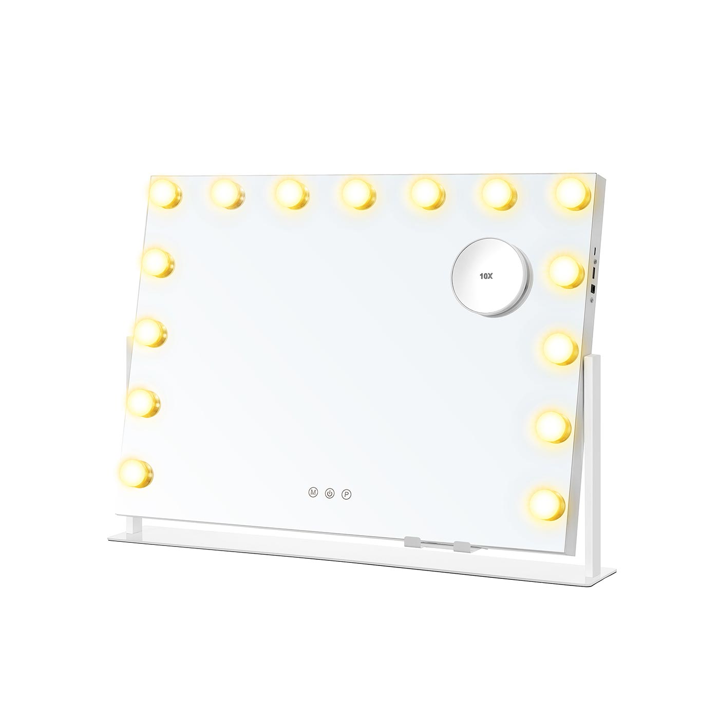 Vanity Mirror - ZARON Makeup Mirror with Lights and Touch Control Matte White - Indigo Home