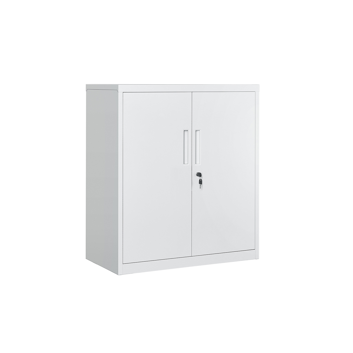 Office Cabinet - NOVNZA 2 Door Storage Cabinet with Shelves - White - Indigo Home