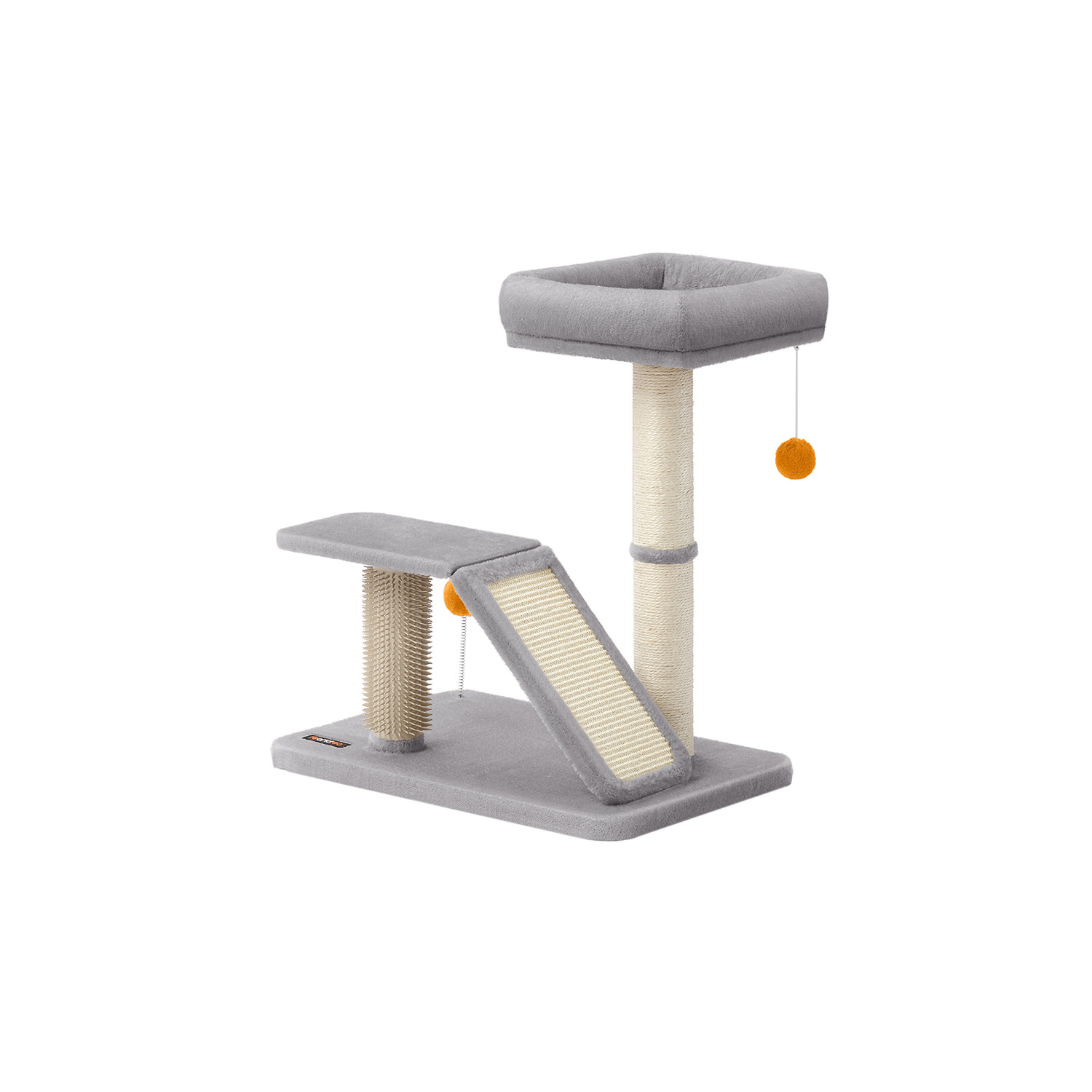 Cat Scratching Post - ZARNZA Multifunctional with Bed - Light Grey - Indigo Home