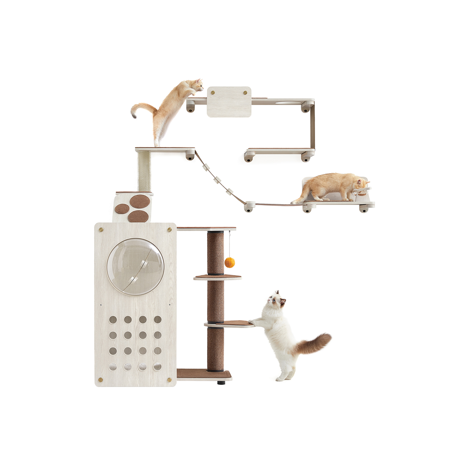 Land Set of 7 Cat Wall Furniture - Indigo Home
