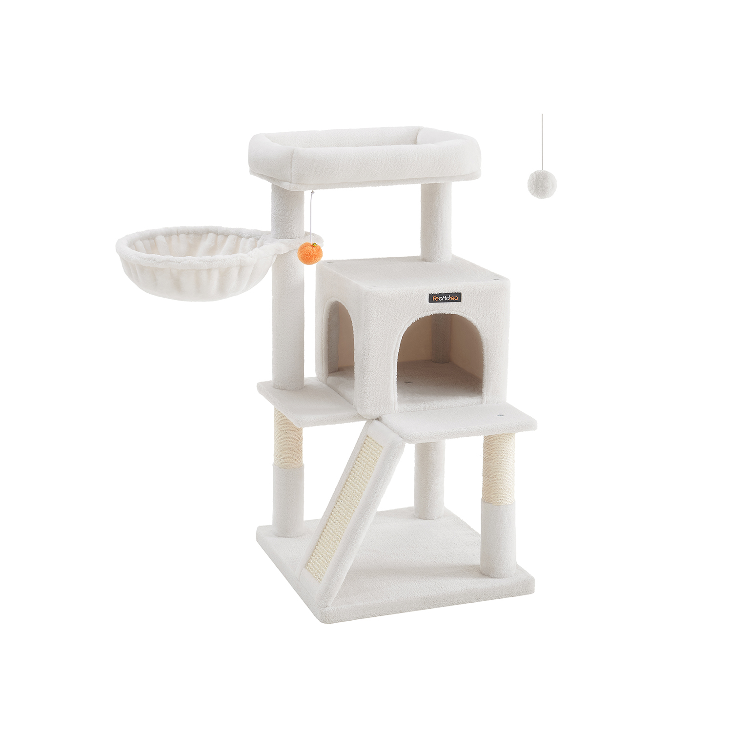 Cat Tree - AVORAE Widened Perch Large Cat - White - Indigo Home