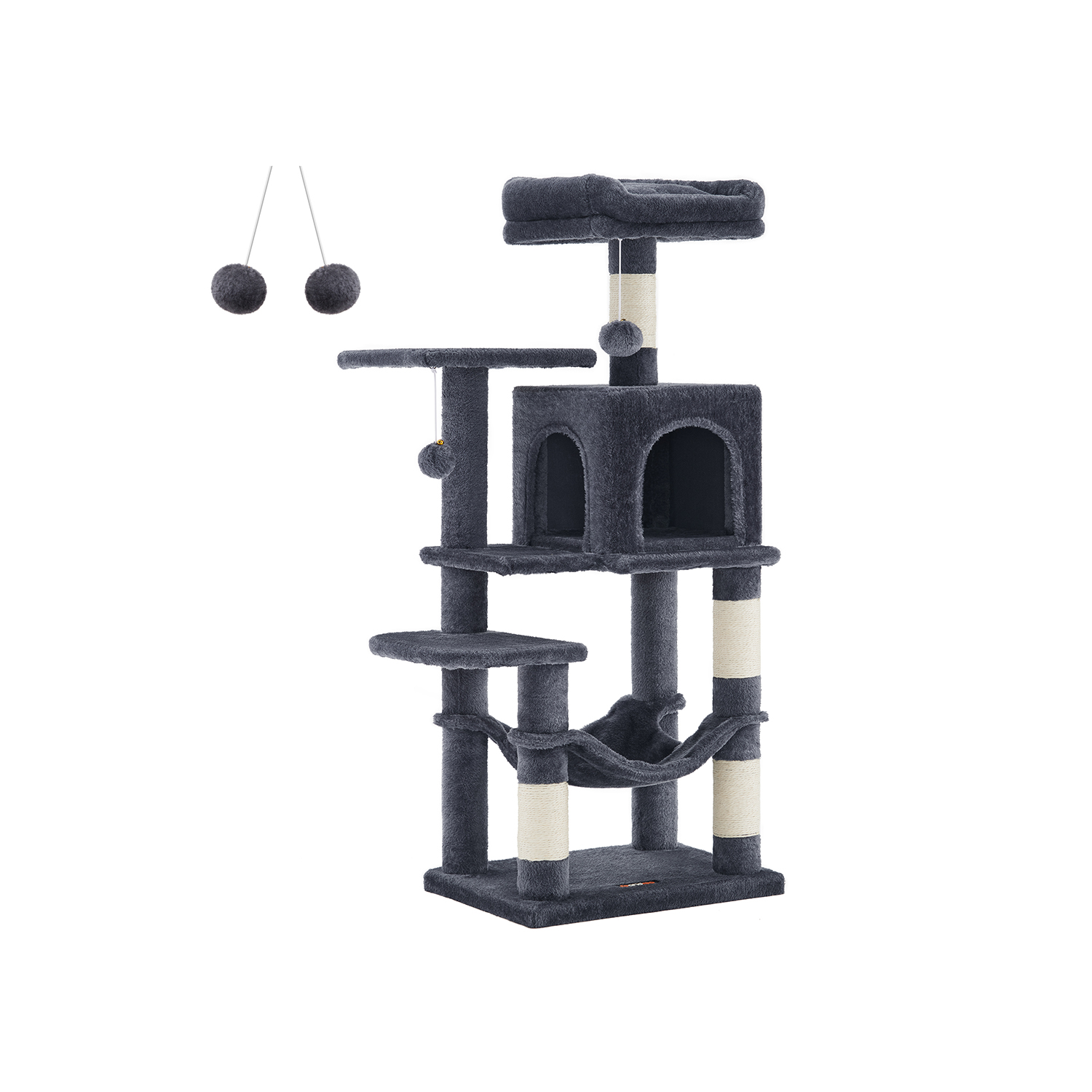 Cat Tree with Hammock Smoky Grey - Indigo Home
