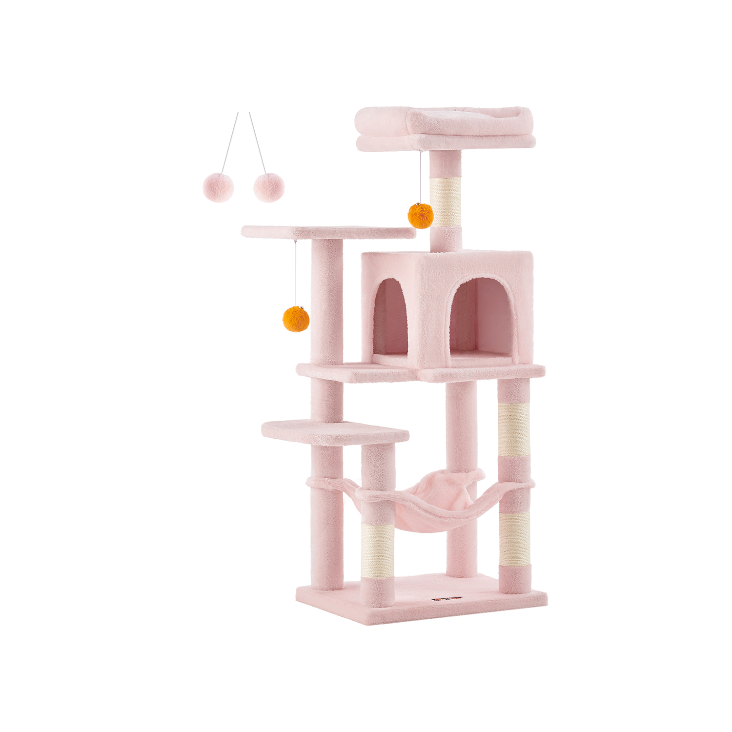 Cat Tree, 112 cm Cat Tower for Indoor Cats - Pink - Indigo Home
