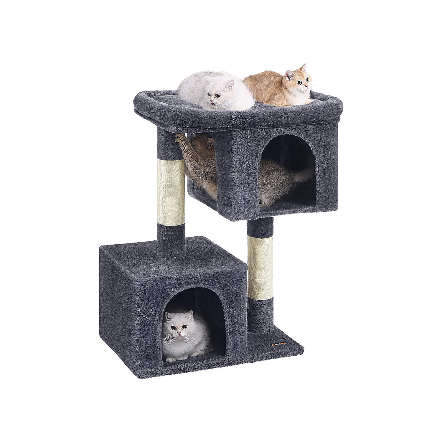 Cat Condo - LUSRAH Extra Large Cat Bed up to 20 kg - Dove Grey - Indigo Home