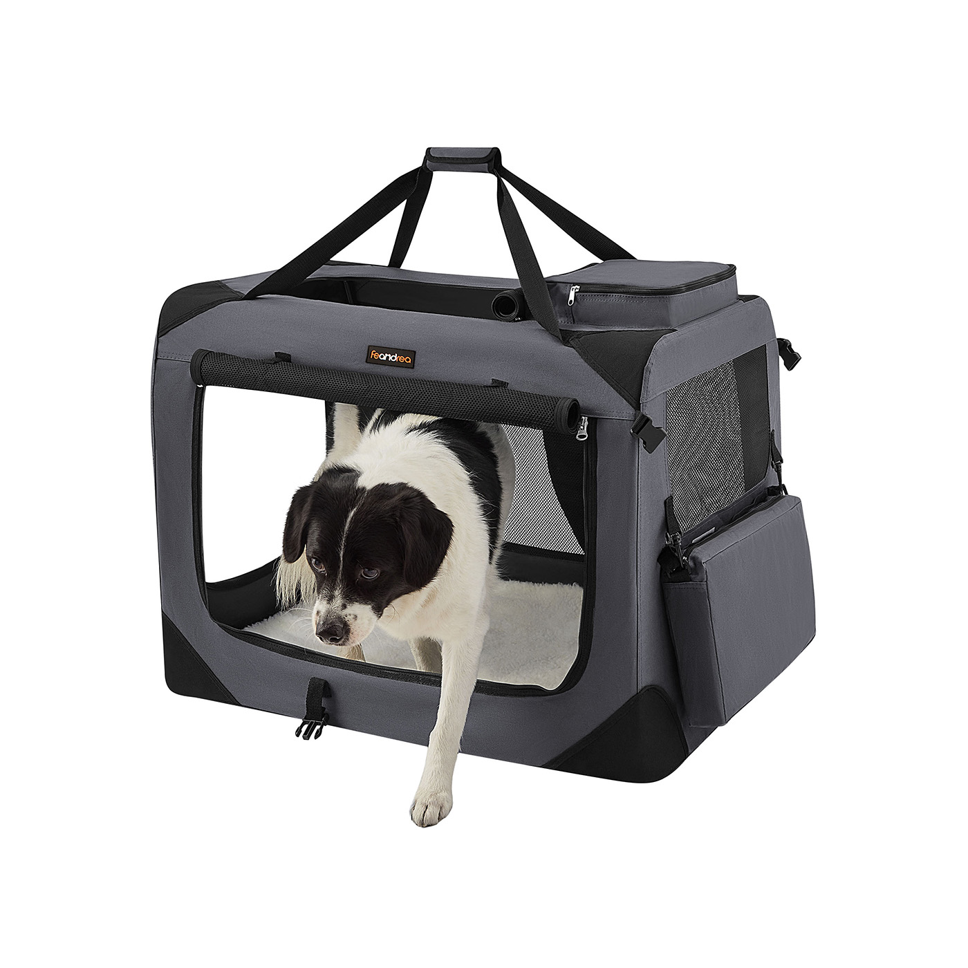 Pet Carrier - MARVA Foldable Soft Sided Pet Carrier - Black - Indigo Home
