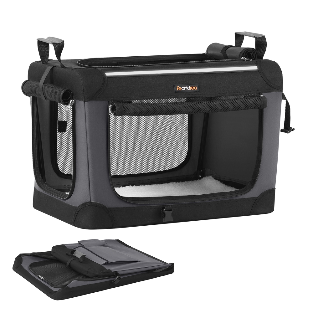 REGAVA Foldable Dog Crate for Small Dogs - Ink Black - Indigo Home