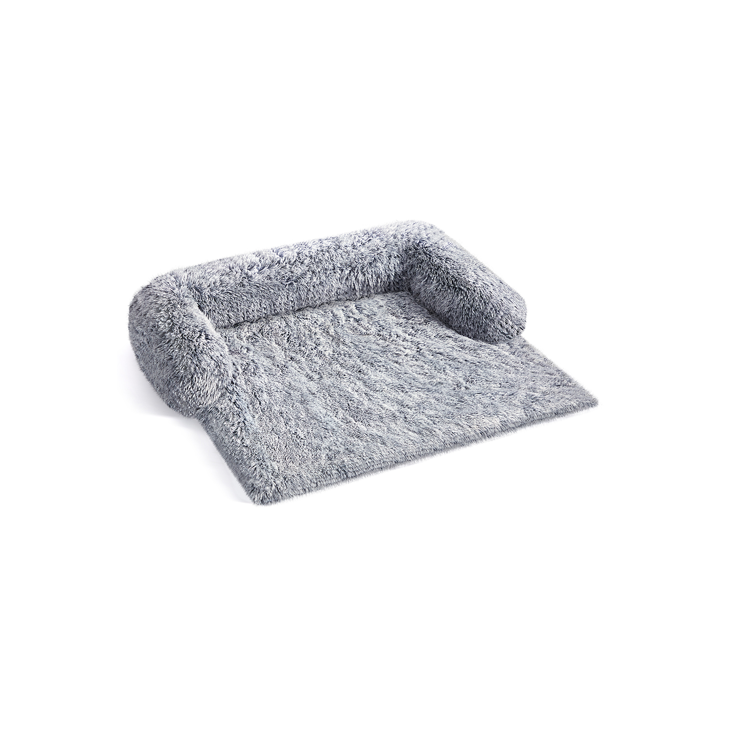110 x 95 x 18 cm FluffyHug Dog Sofa Bed Grey - Indigo Home