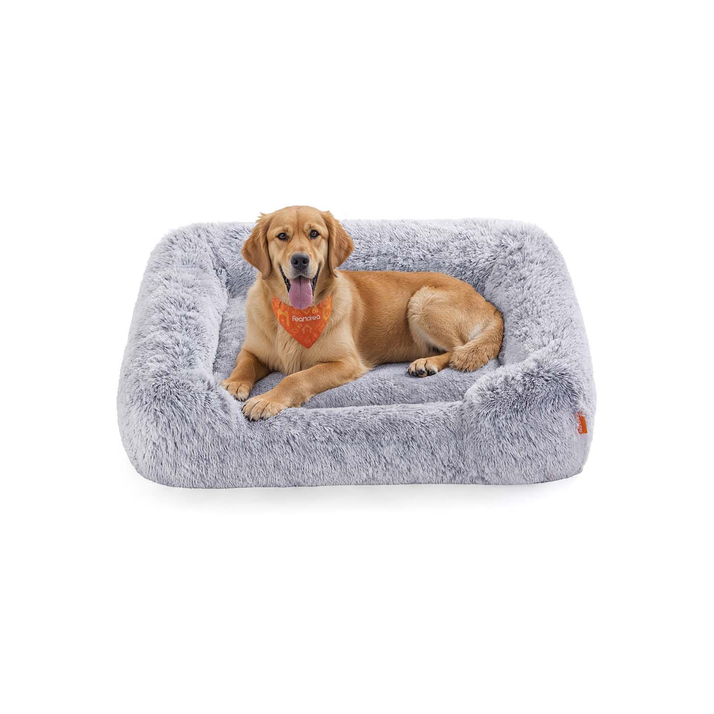 Dog Bed - MONRA Orthopedic Memory Foam Bolster Bed 106cm - Grey - Indigo Home