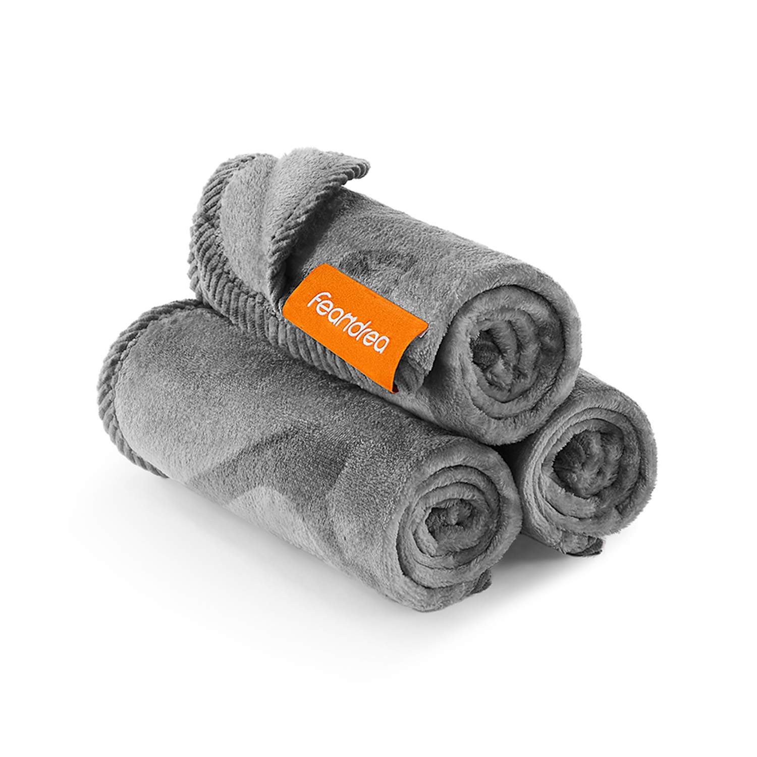 Pet Blankets - MARNA Flannel Pet Blanket Pack of 3 - Slate Grey - Indigo Home