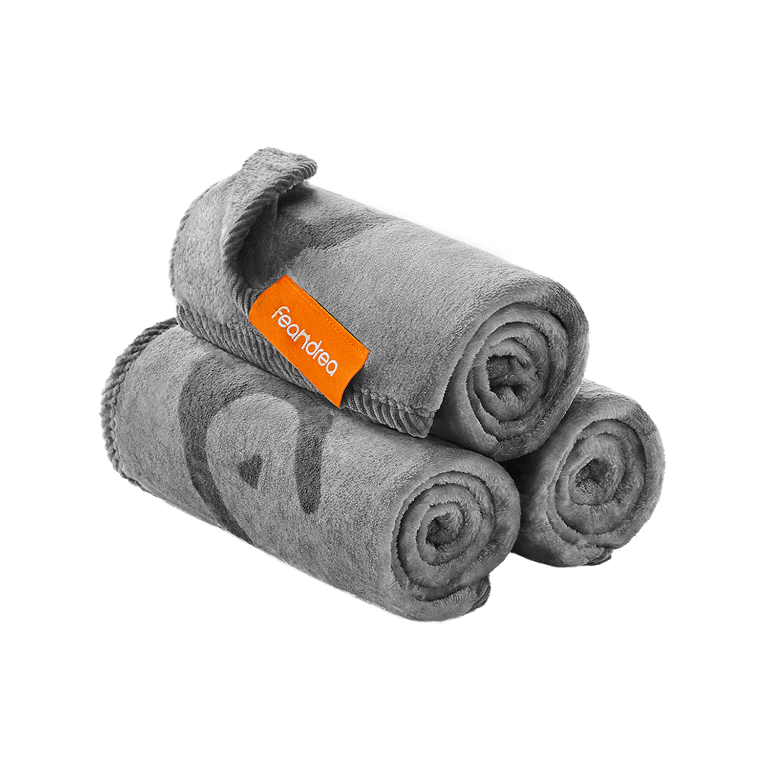 Pet Blankets - MARNA Flannel Pack of 3 - Slate Grey - Indigo Home