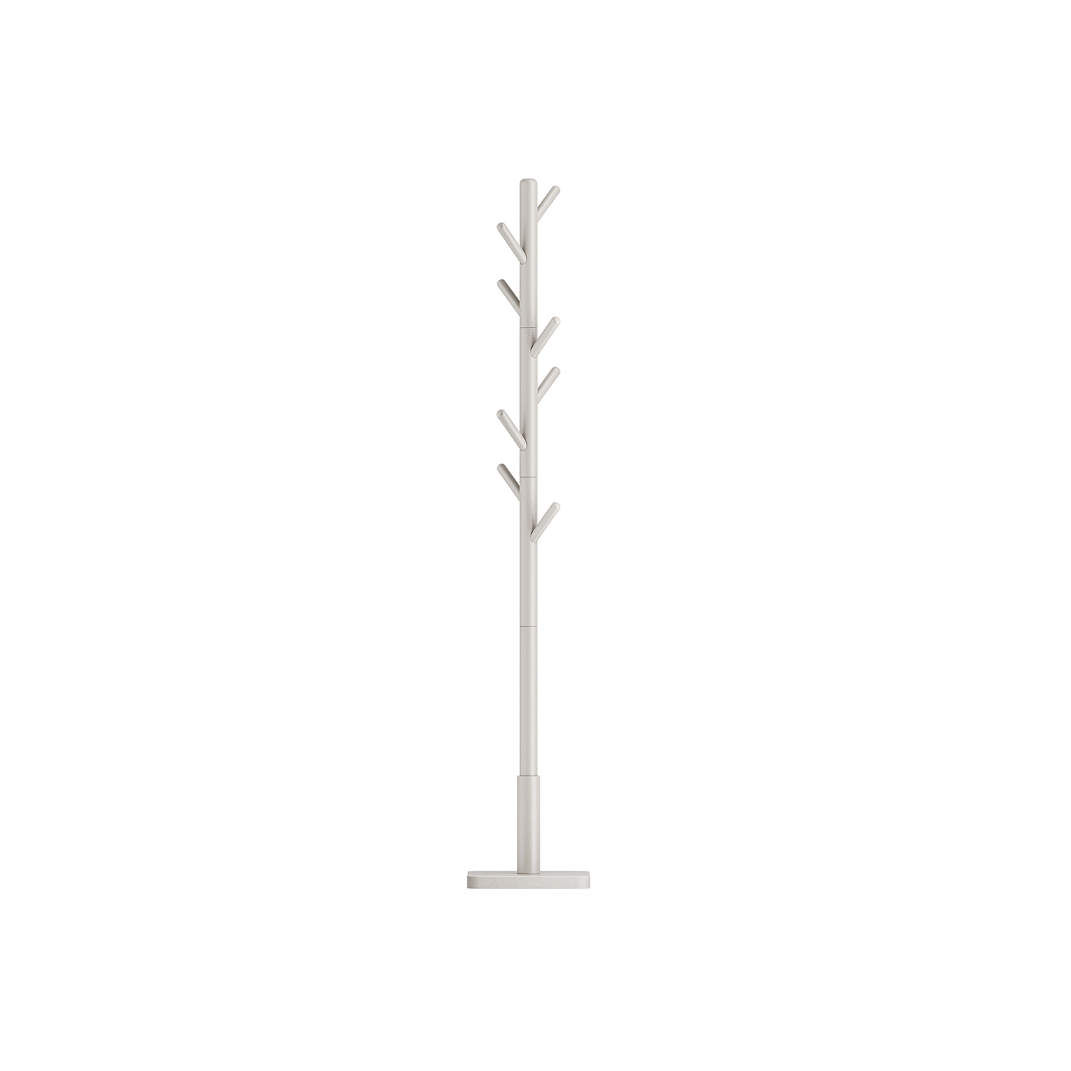 Coat Rack - VIVRAE Solid Wood Free Standing with 8 Hooks - Camel Brown - Indigo Home