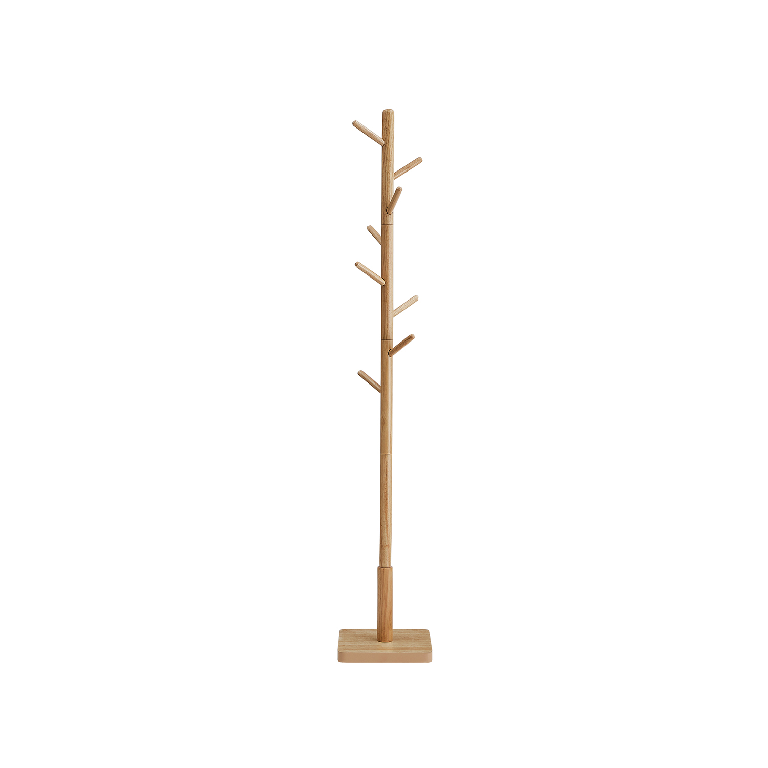 Coat Rack - VIVRAE Free Standing Hall Tree with 8 Hooks - Beige - Indigo Home