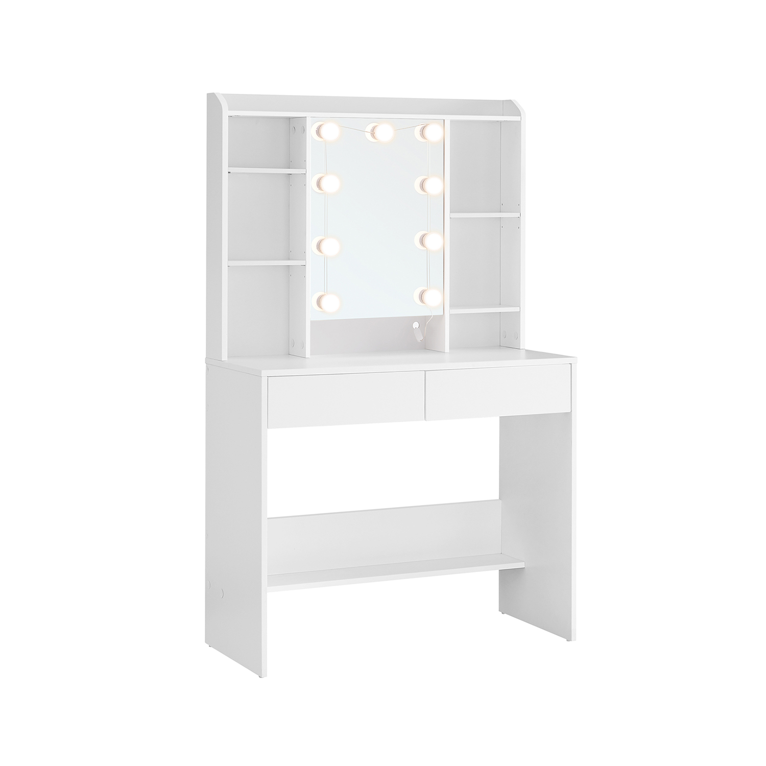 Dressing Table - SERVA LED Light Vanity Table with Drawer - White - Indigo Home