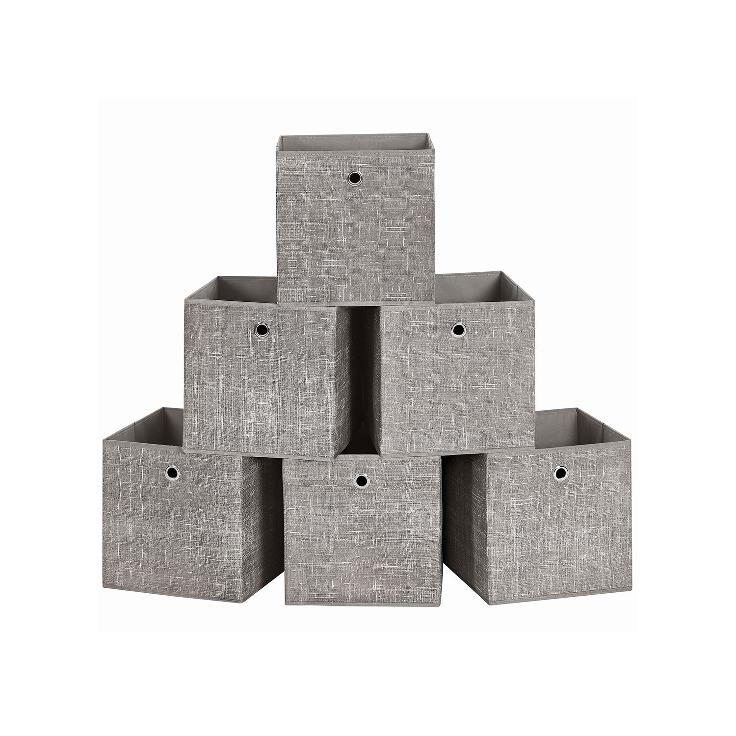 Set of 6 Non-Woven Fabric Box with Handle - Indigo Home