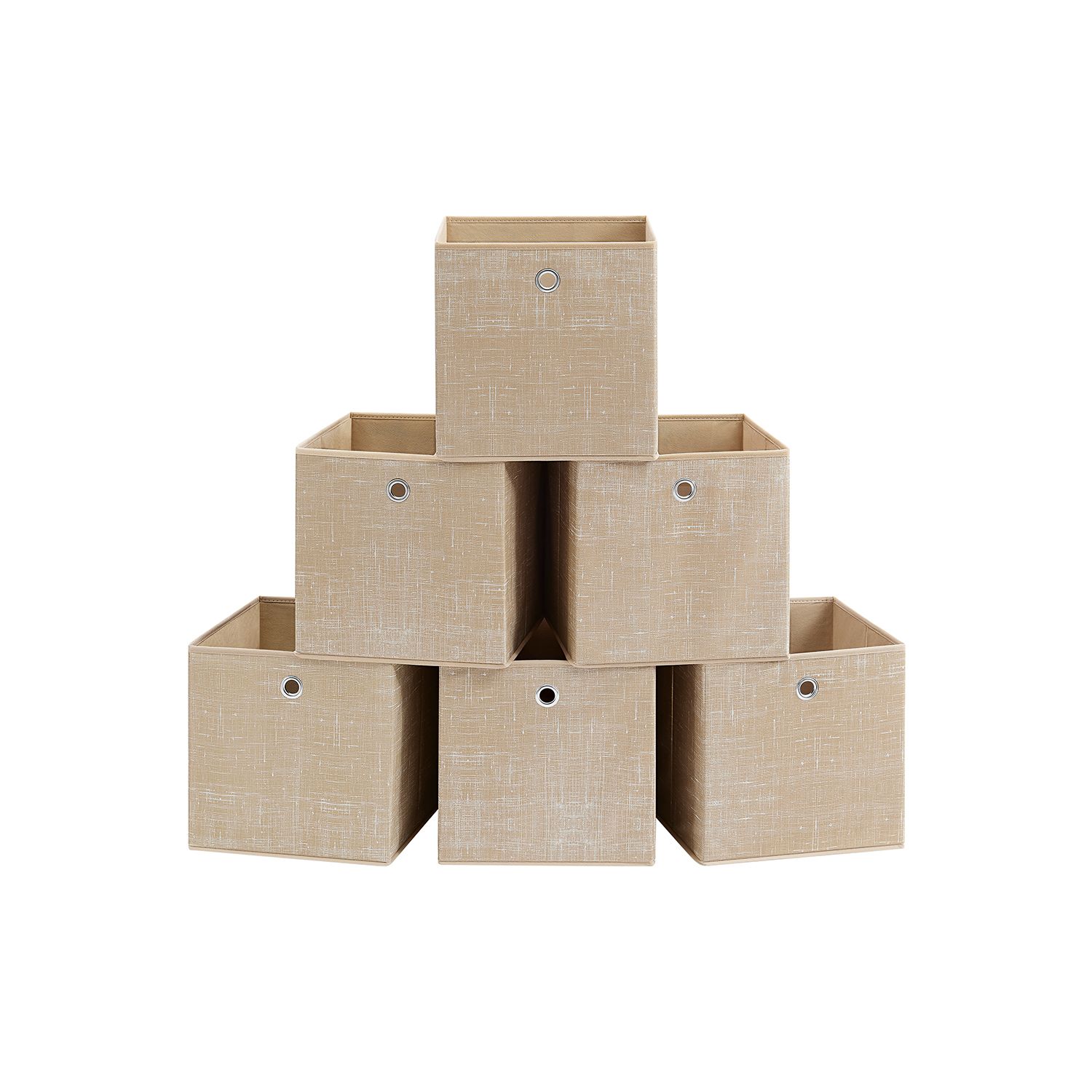 Set of 6 Non-Woven Fabric Box with Handle - Indigo Home