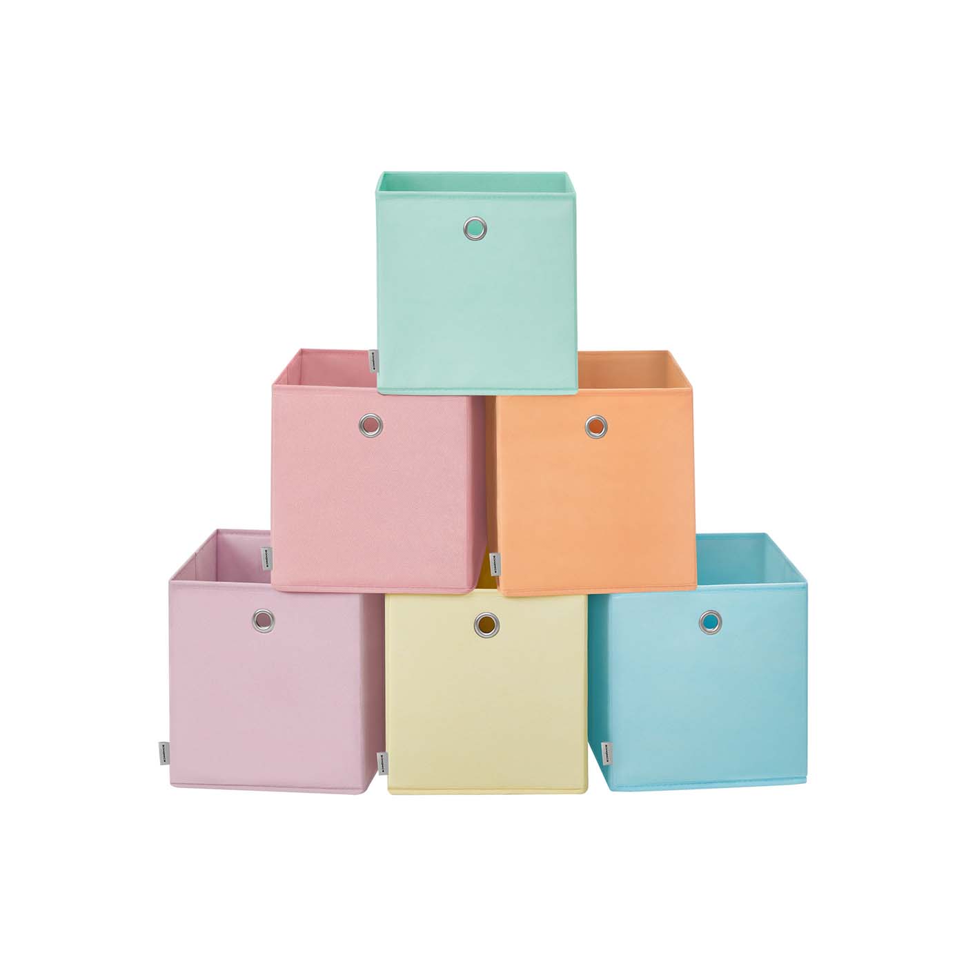 Storage Cubes - ARCRO 6 Storage Organizing Cubes 30cm - Multi Colour - Indigo Home