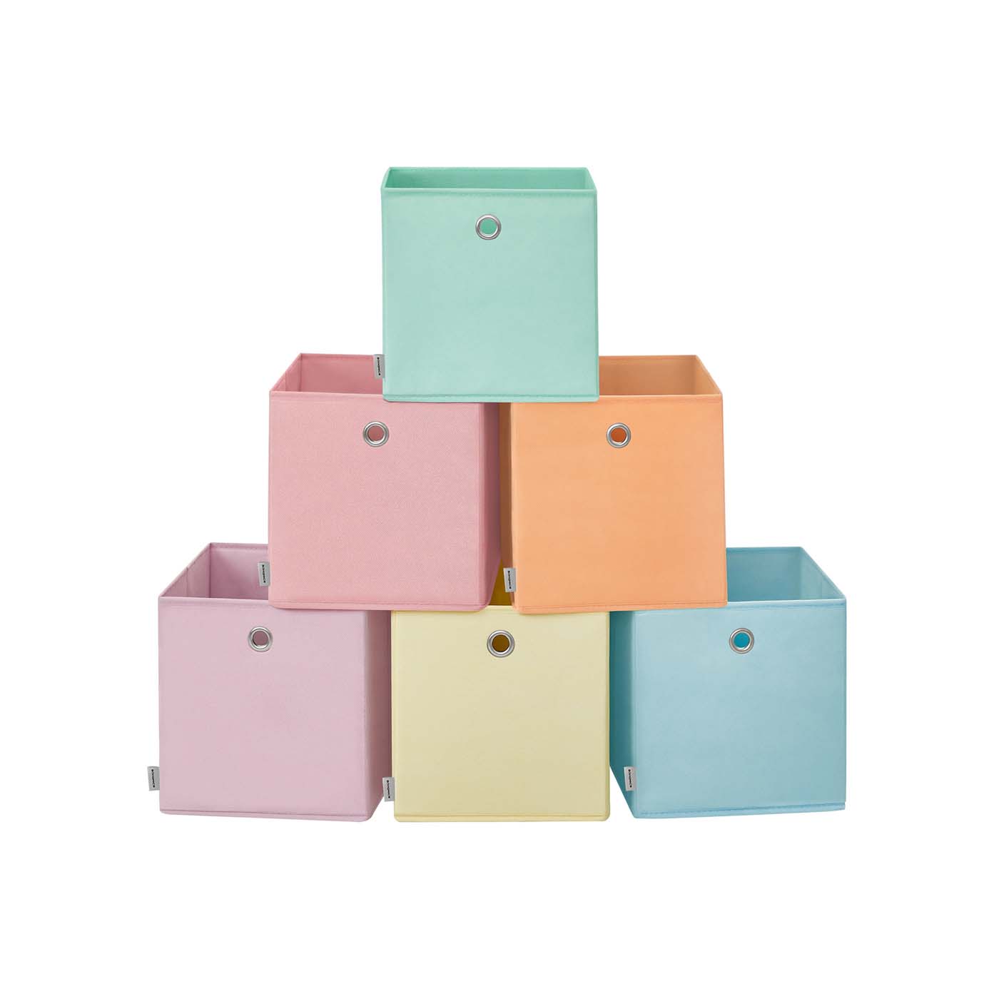 Storage Cubes - ARCRO 6 Storage Organizing Cubes 33cm - Multi Colour - Indigo Home
