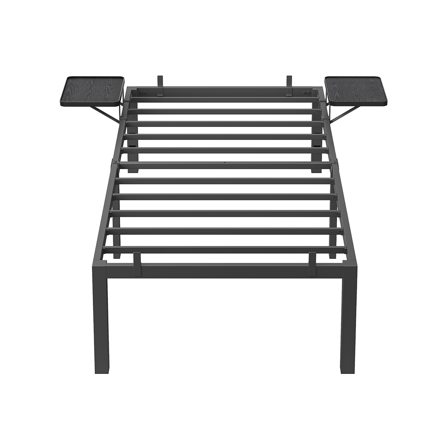 Bed Frame - MODRAH Single Bed for Mattress 90 x 190 cm - Black - Indigo Home