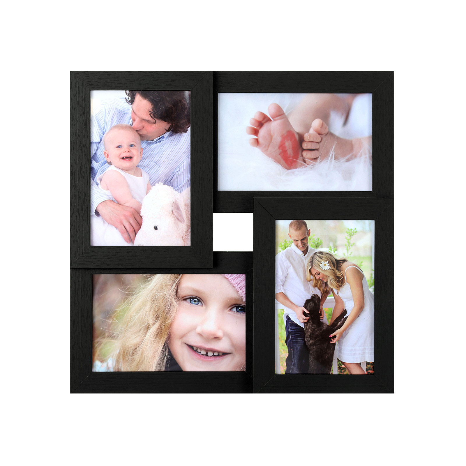 Picture Frame - MONVA Collage 4 Frames 4x6 Photo - Black - Indigo Home