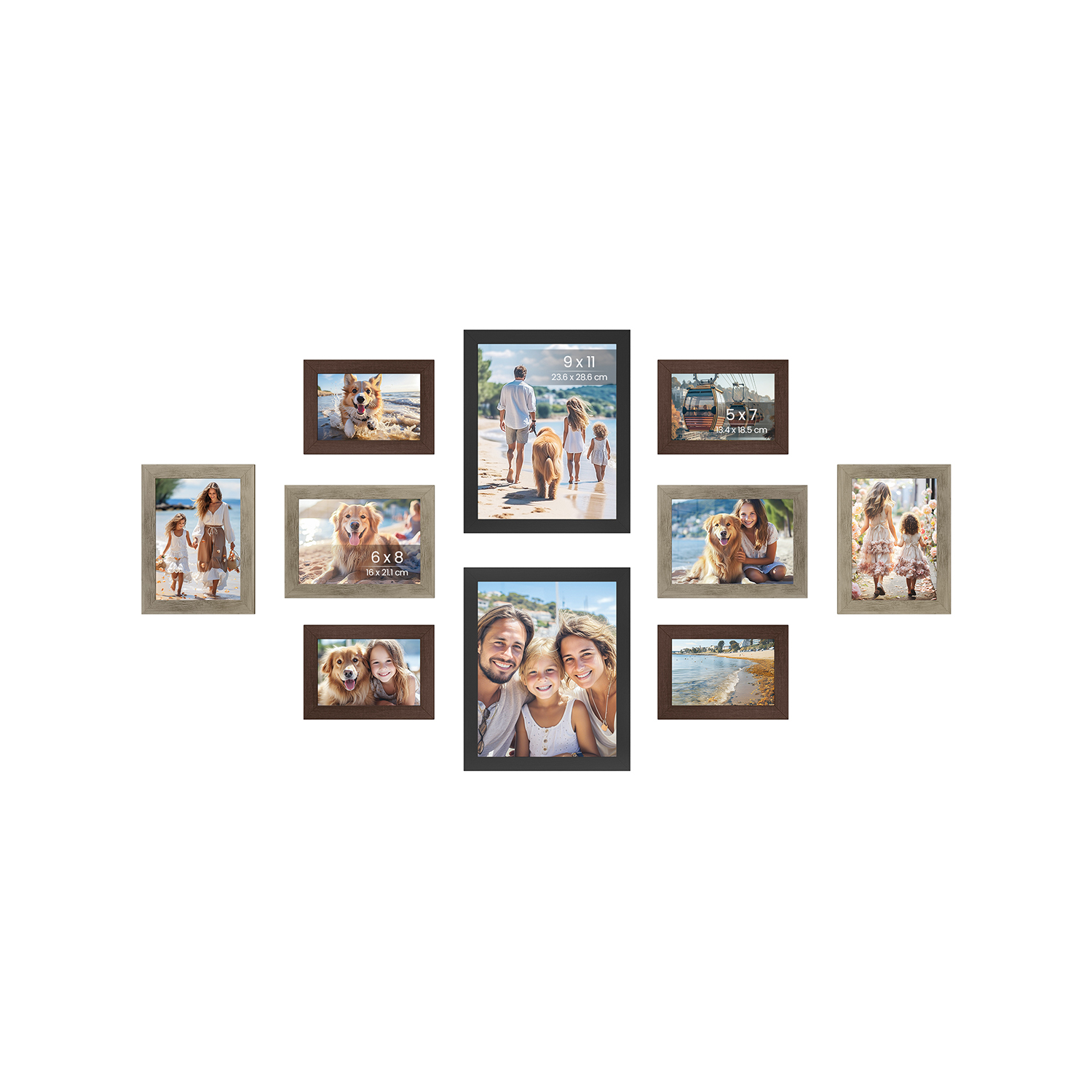 Picture Frames - ARCTA Multi Colour Frame - Maroon - Indigo Home