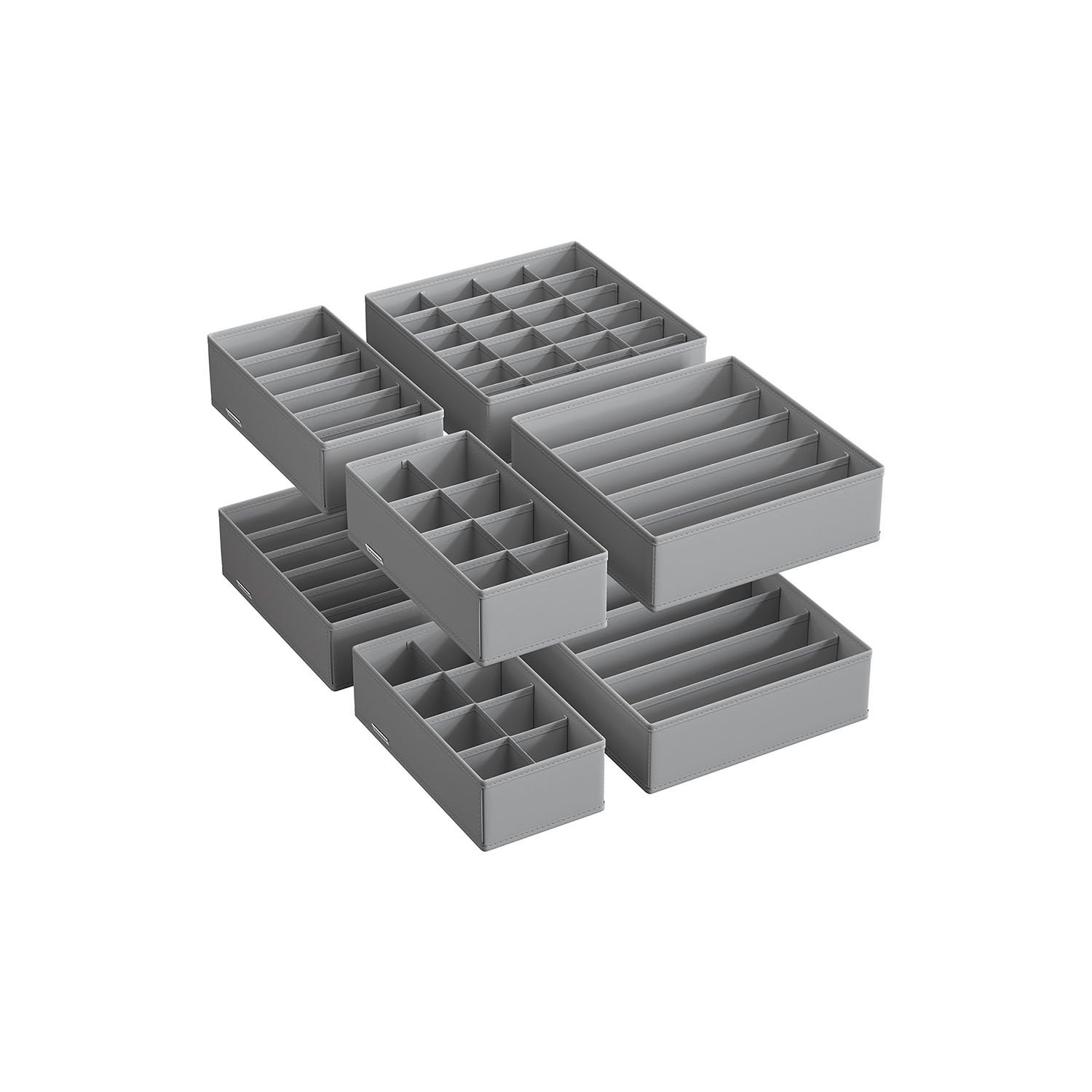 Underwear Organizer - VELON Foldable Drawer Dividers Organizer - Dove Grey - Indigo Home