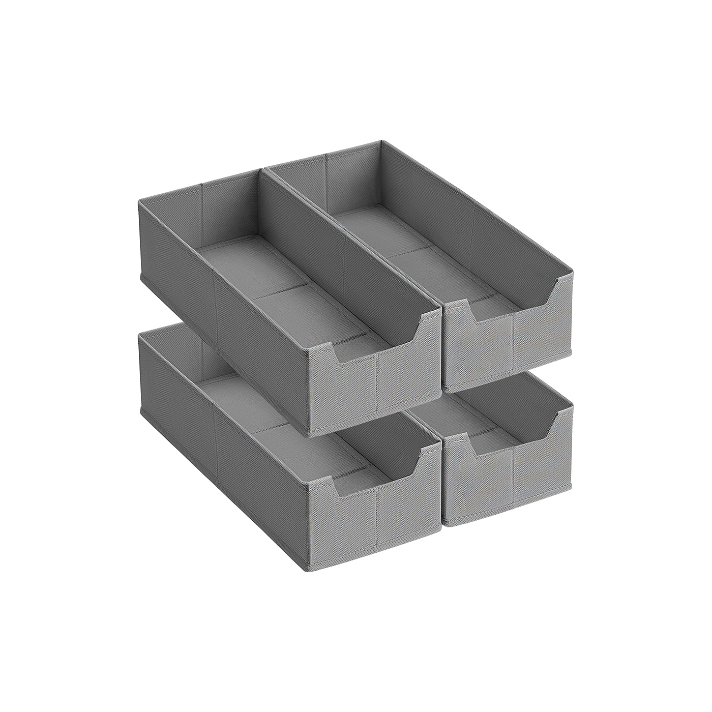 Drawer Organisers - VELON Foldable Set Faux Leather 40cm - Dove Grey - Indigo Home