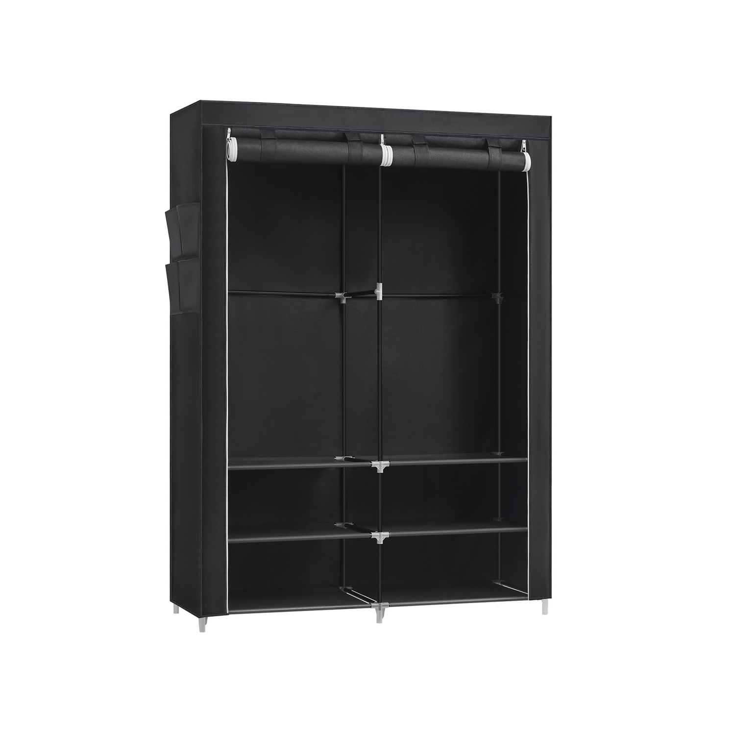 Portable Wardrobe with 2 Hanging Rails - Indigo Home