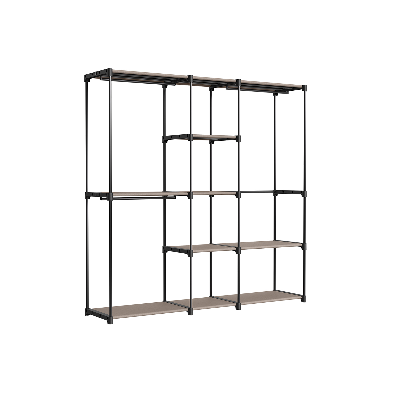 Freestanding Fabric Portable Wardrobe - Indigo Home