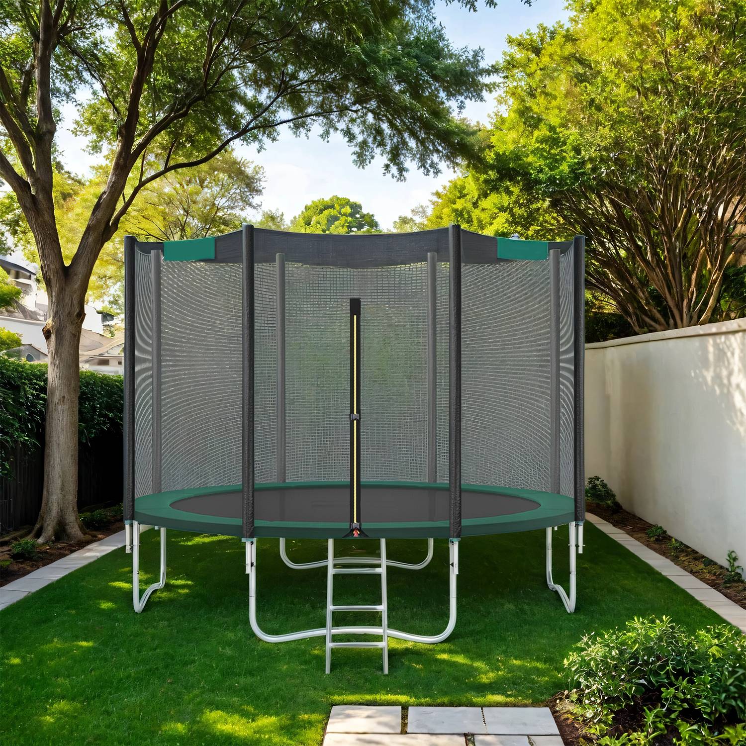 Trampoline Pad - LUSNOS Safety Spring Cover 12 ft - Green - Indigo Home