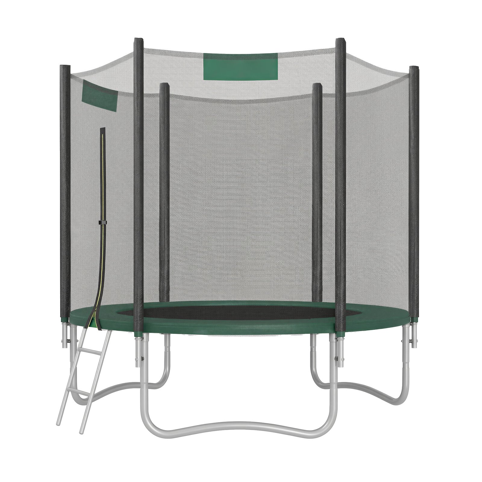 DALCROSS Kids Outdoor Trampoline with Safety Net - 244 cm - Green - Indigo Home