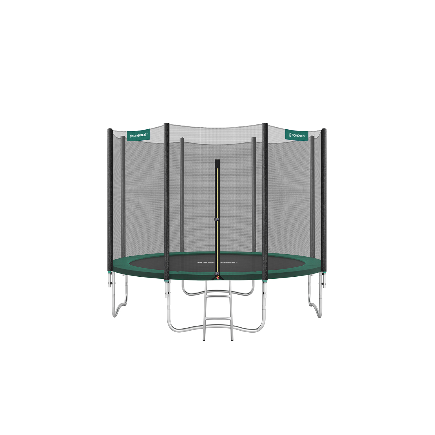 Kids Trampoline - LUSNOS 10 ft Safety Enclosure Net - Green - Indigo Home