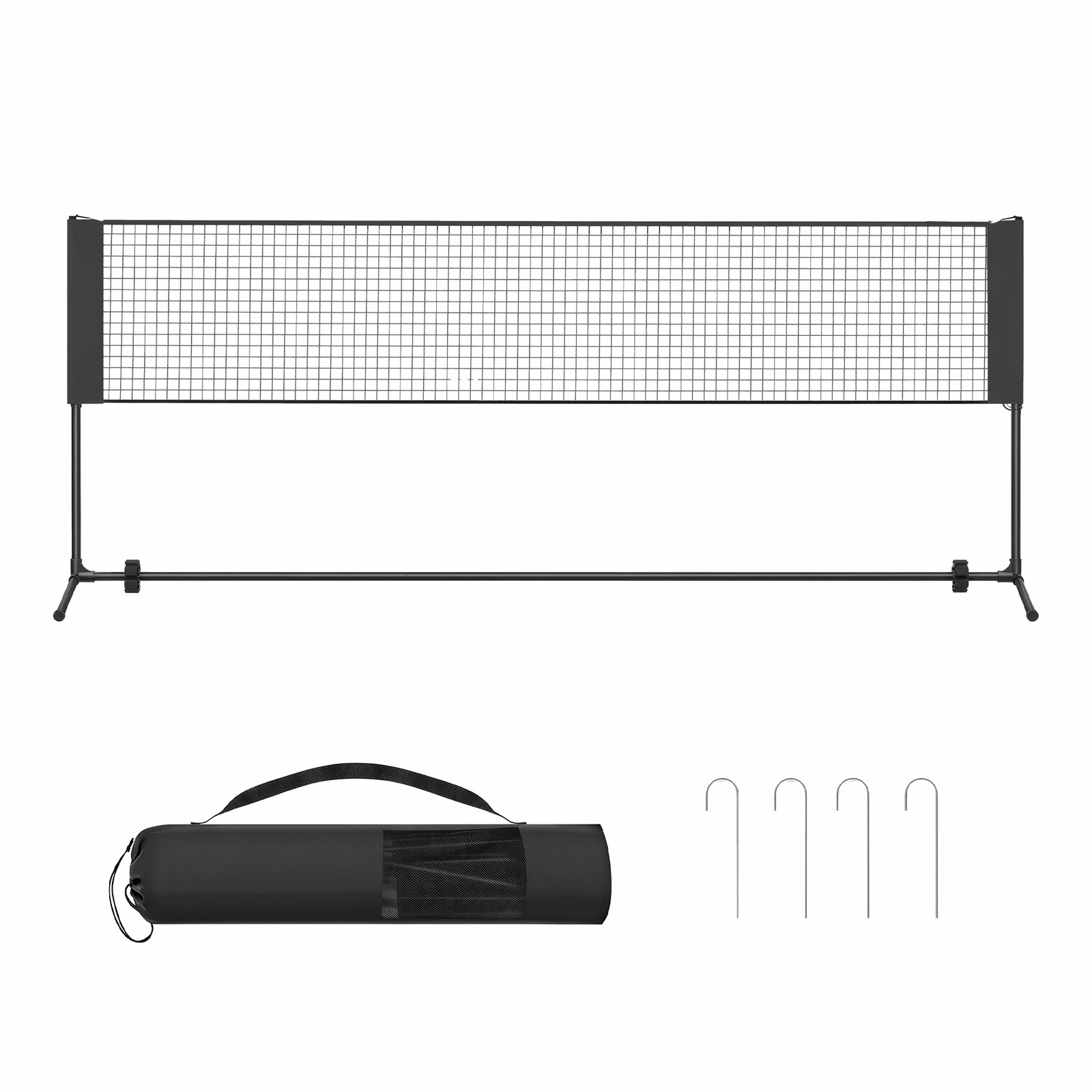 TEFORA Height Adjustable Sports Net 5 m - Black - Indigo Home