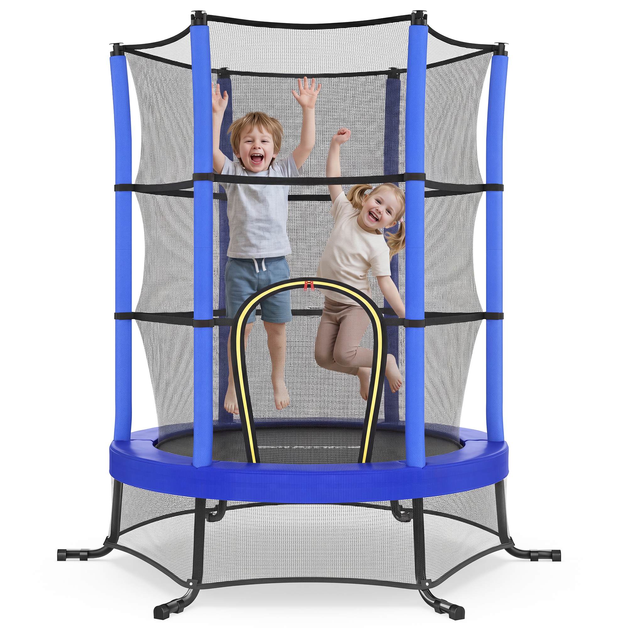 ARCORI 6 ft Kids Trampoline with Safety Enclosure - Blue - Indigo Home