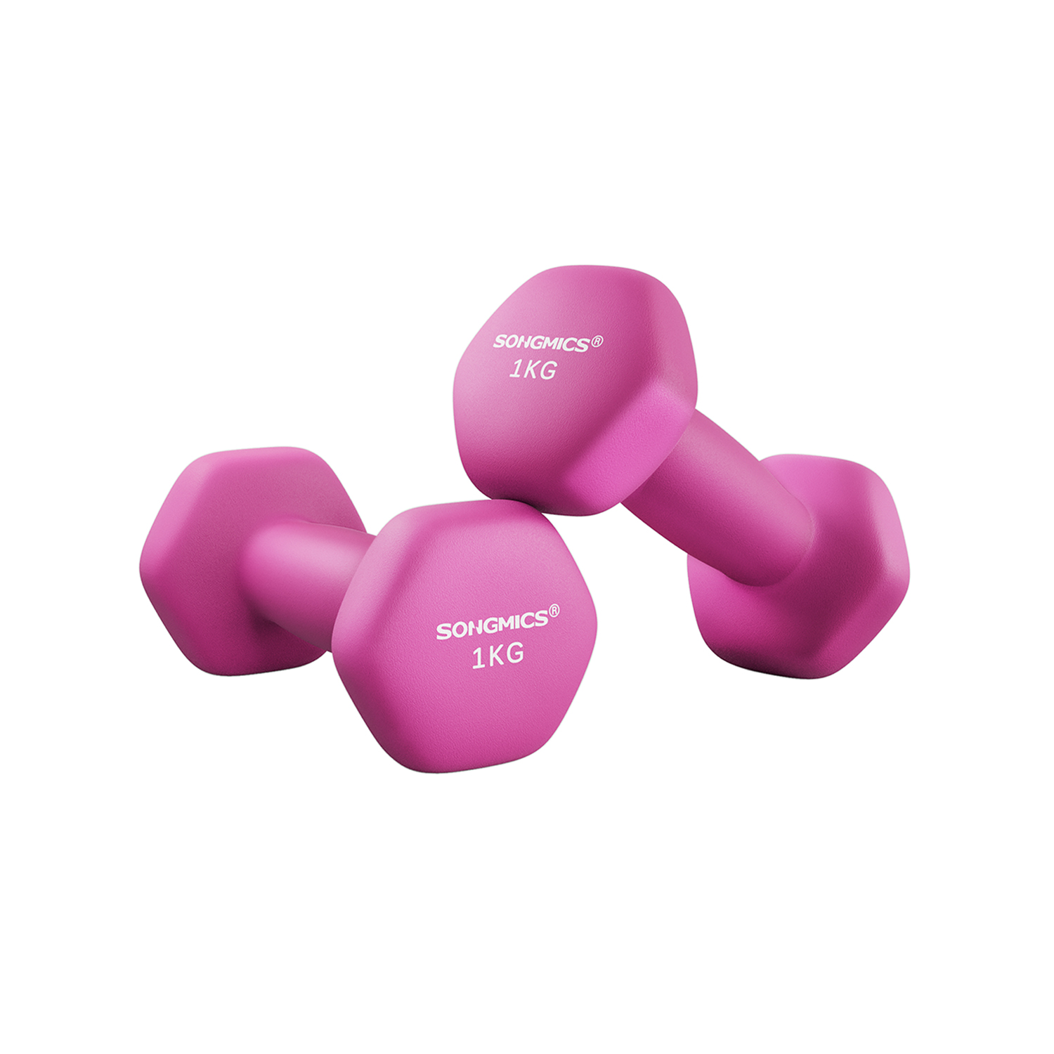Dumbbells - AVONOS Hexagonal Home Workout Set - Pink - Indigo Home