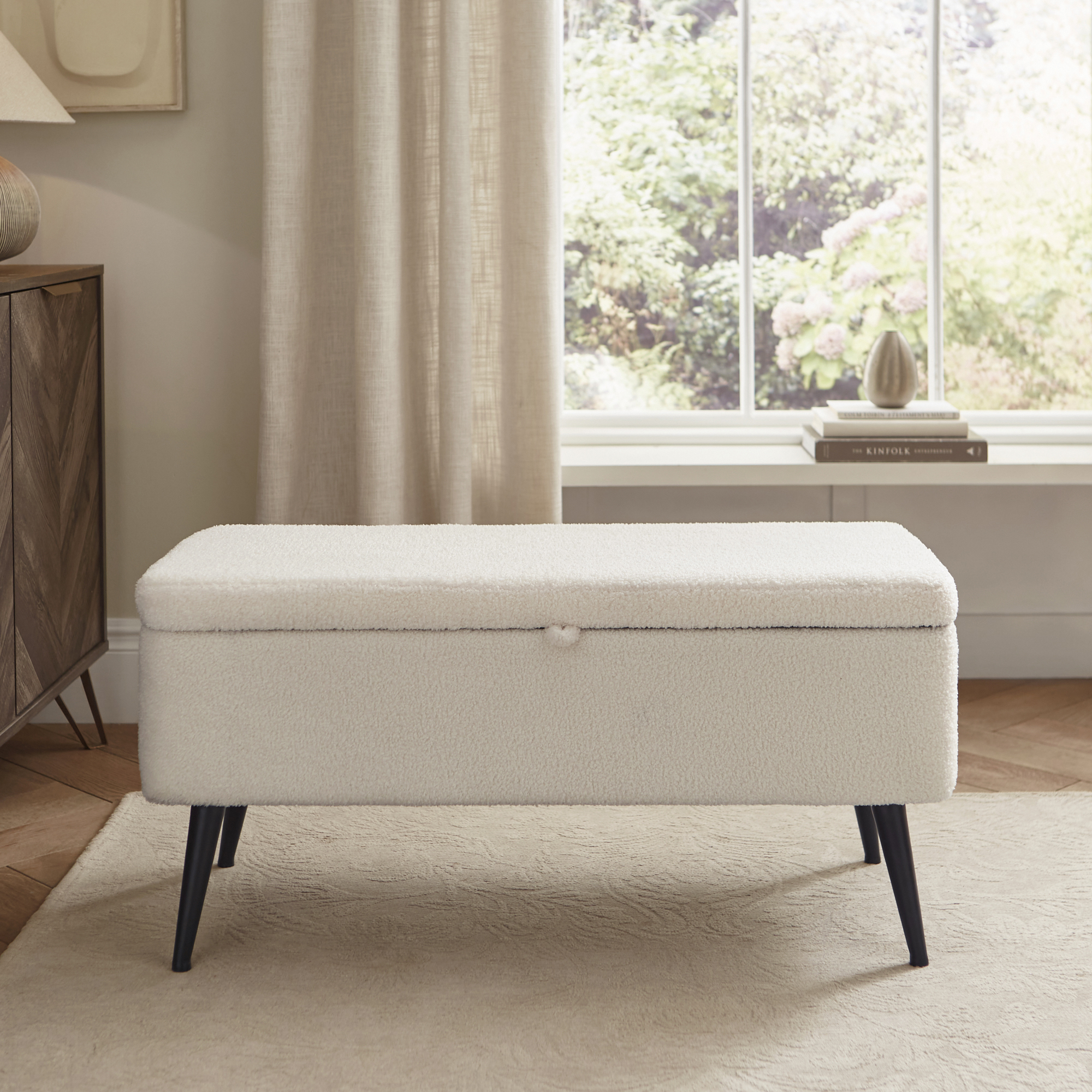 LANA Storage Ottoman - Cream - Campbell Craft