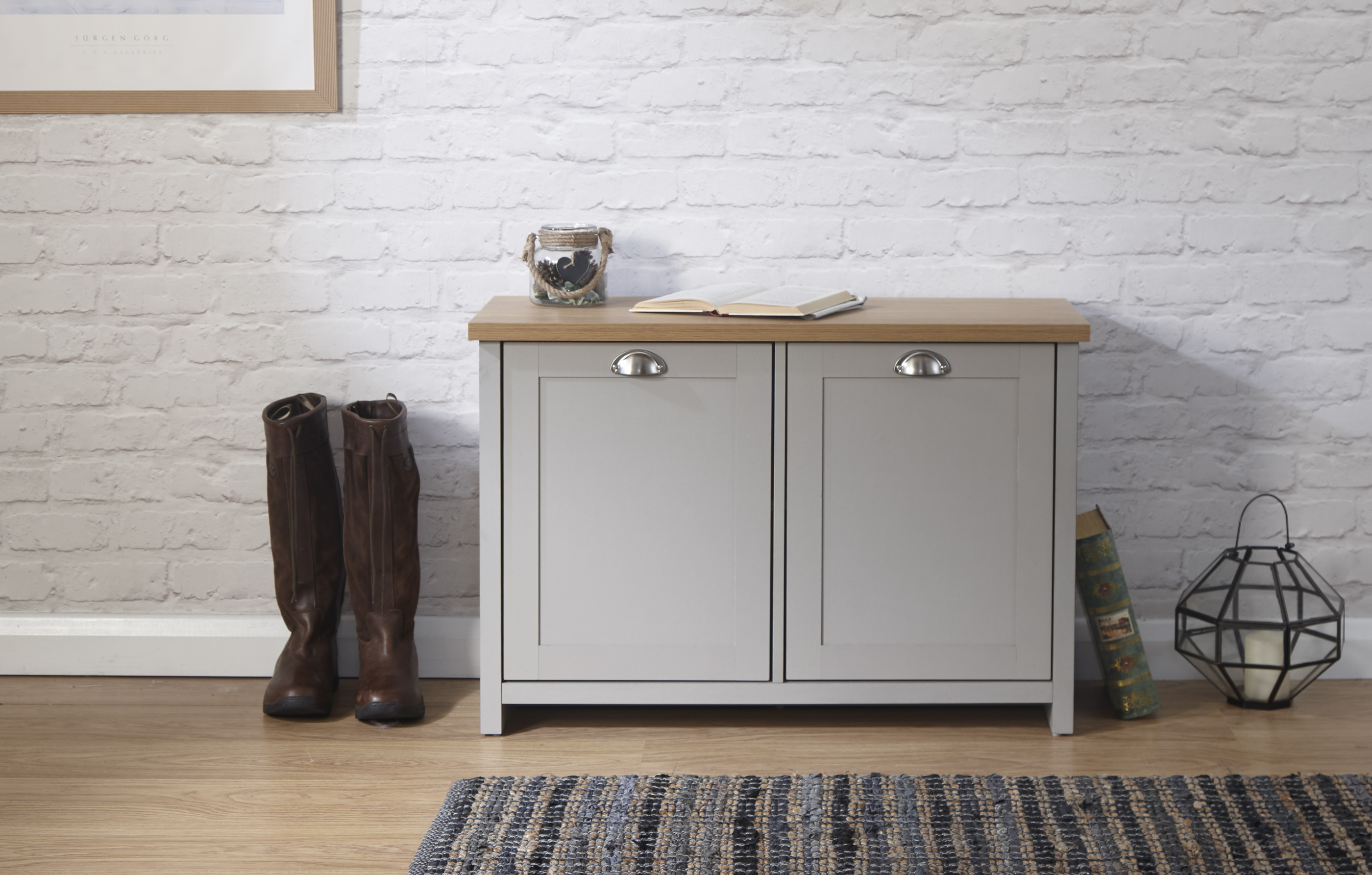 Lancaster Shoe Storage Grey - Campbell Craft