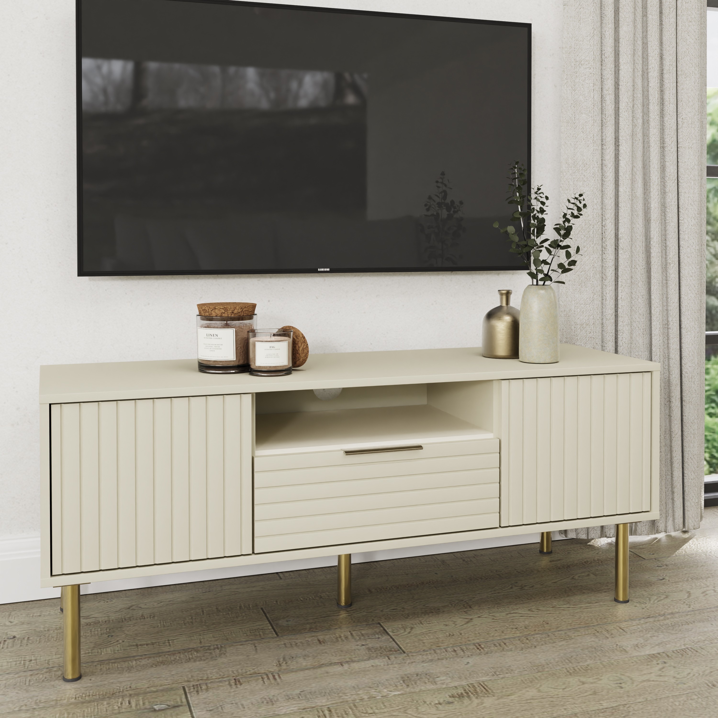 NIVARA TV Unit Ivory - Campbell Craft