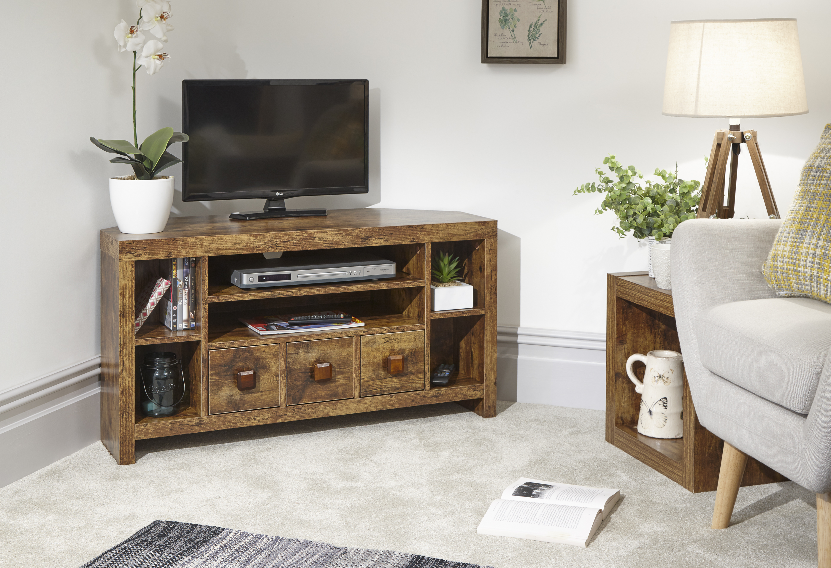 Jakarta Corner Tv Unit Mango - Campbell Craft