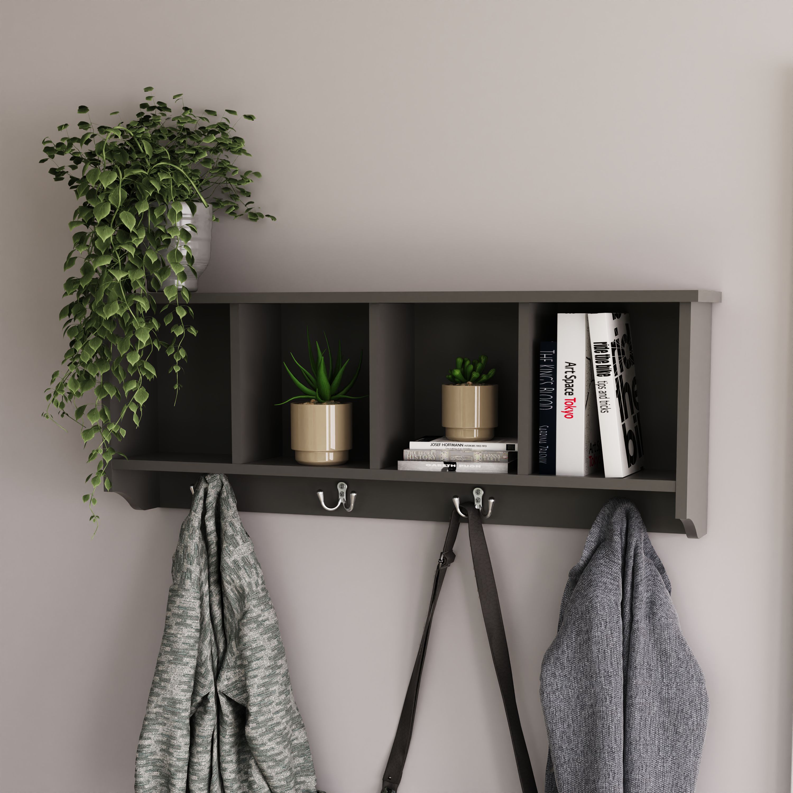 Kempton Wall Rack Grey - Campbell Craft