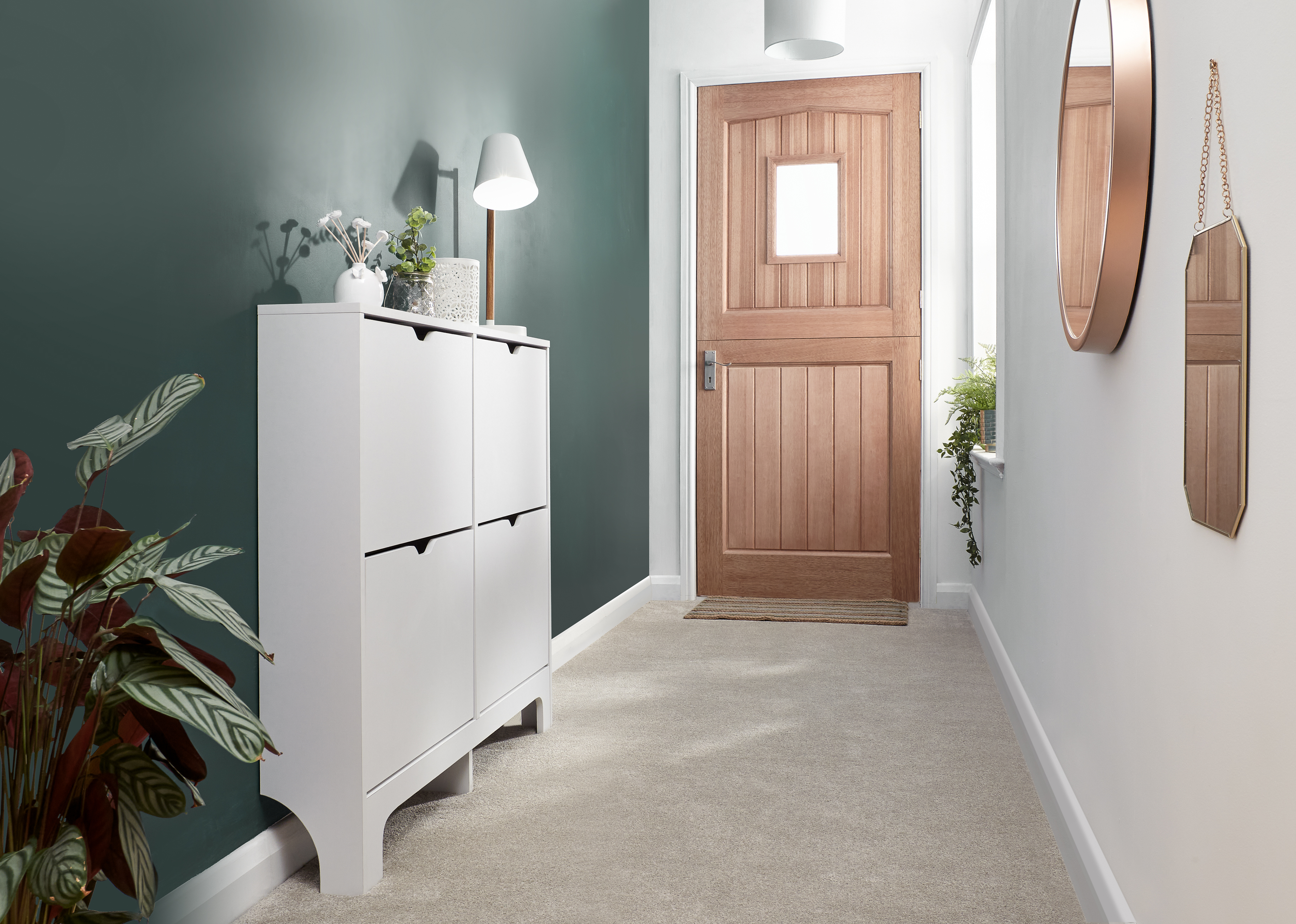 Narrow 4 Drawer Shoe Cabinet White - Campbell Craft