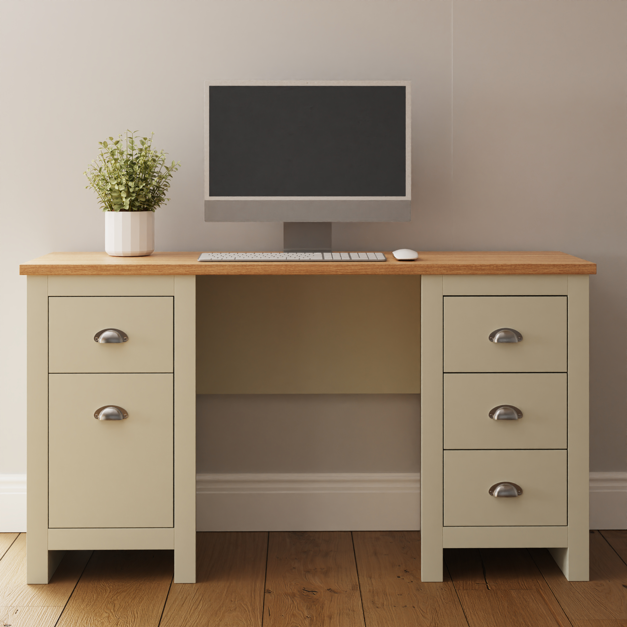 Lancaster Study Desk Cream - Campbell Craft