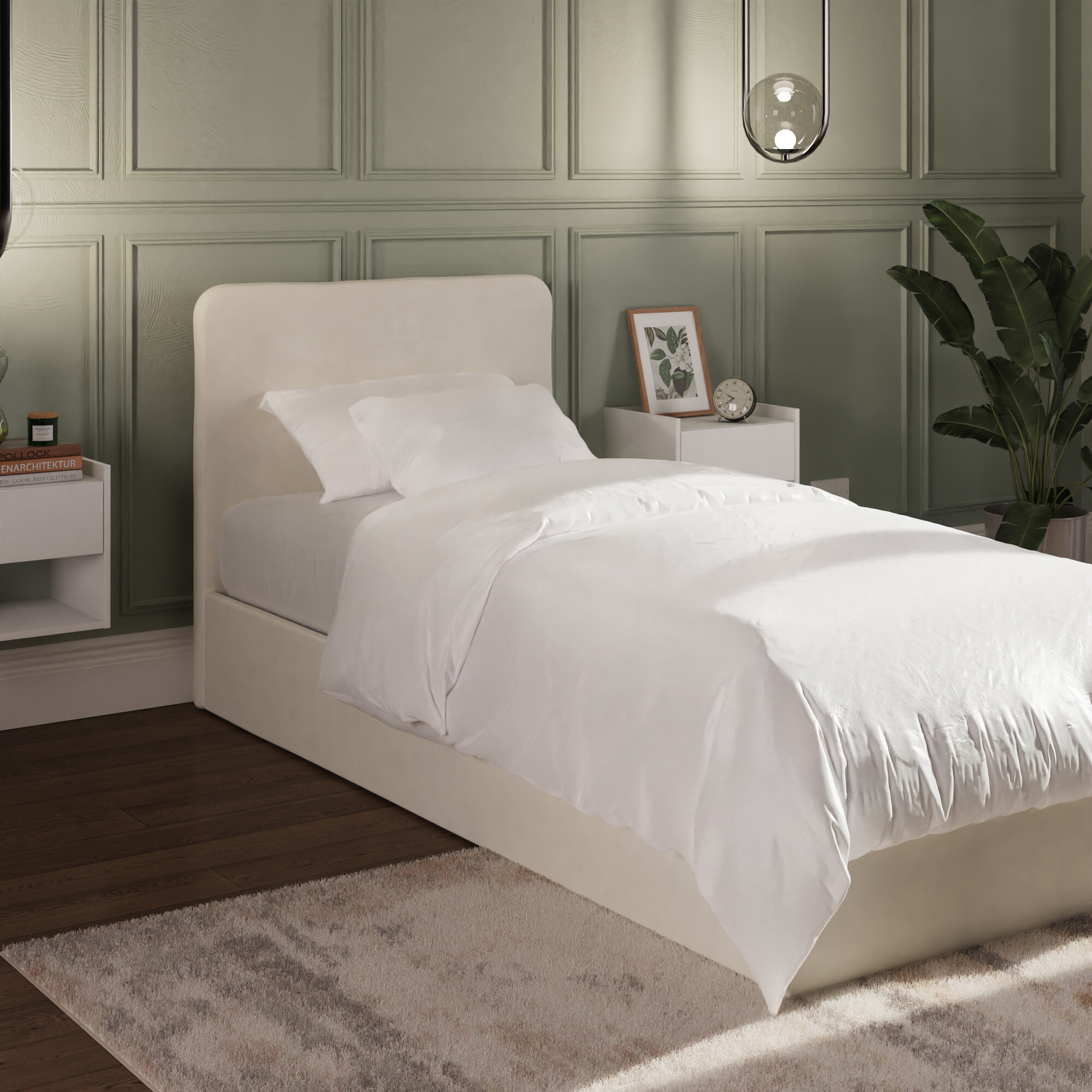 Single Bed - CHESWICK 3ft Ottoman Natural - Campbell Craft